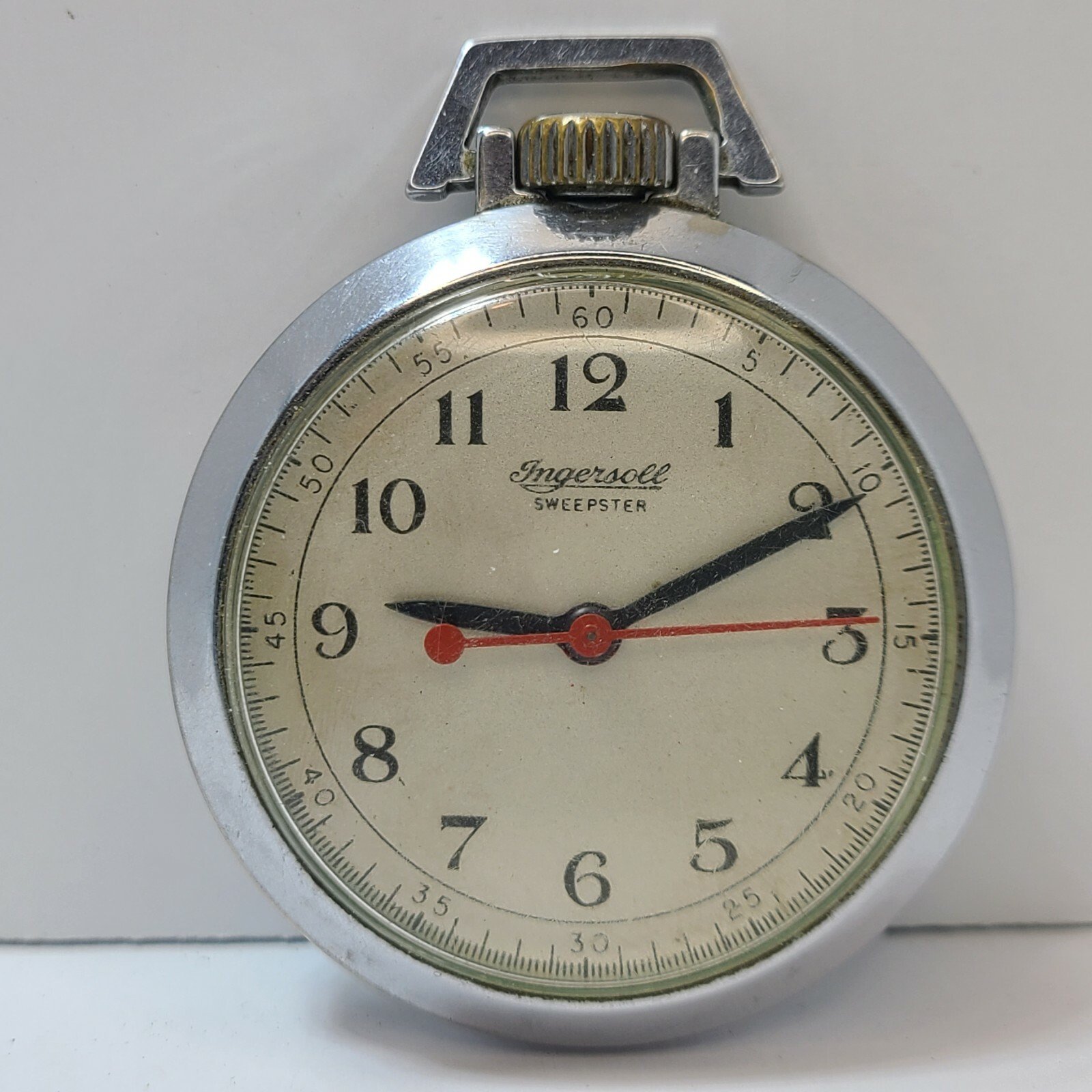 Vtg. Ingersoll Sweepster Pocket Watch