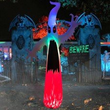 10FT Halloween Inflatable Ghost With LED Light Outdoor Yard Decoration 2018