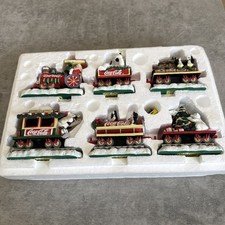 1998 VTG Dansbury Mint 6 Piece Coca-Cola Christmas Express Holiday Train Set