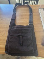 1999 Vintage PRADA Crossbody Suede/Fabric Brown Shoulder Bag Made In Italy