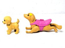 2 Mattel Barbie Tanner The Swimming Dog & Dog Doggy Daycare Preowned Condition.