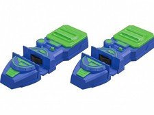 2 Motorized Booster Compatible with Hot Wheels Tracks and Cars Launcher Blue
