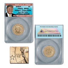 2026 P President Donald J. Trump Liberty $1 Dollar July 4th Privy MS65 - AR