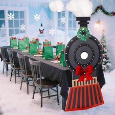3 Set Christmas Express Decor Xmas Cardboard Train Props