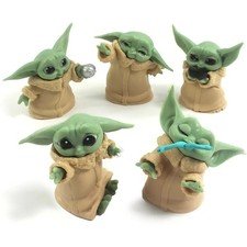 5PCS Grogu Baby Yoda Action Figures 4-7cm Mandalorian Collectible Toy Gift Set