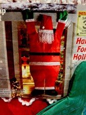 66”Climbing Santa Claus Decor Hanging Christmas Window Roof Indoor/outdoor Vtg