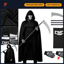 Adult Grim Reaper Costume - Halloween Death God Outfit, Spooky Cosplay Attire