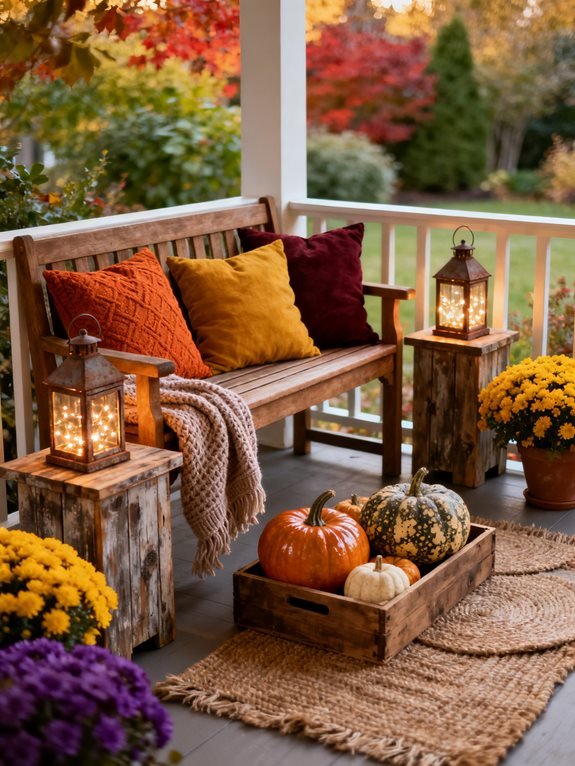 affordable autumn porch decor