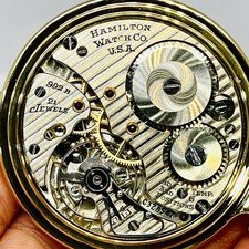 Amazing 1949 Hamilton 16S 21J Grade 992B Display Mainliner Pocket Watch Runs