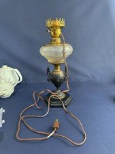 Antique Victorian electrified OIL LAMP c.1870s