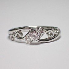 Art Deco Style Round Cut Lab Created Diamond 14K White Gold FN Engagement Ring