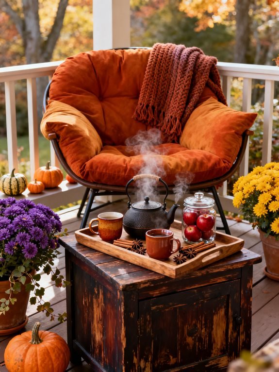 autumn beverage gathering station
