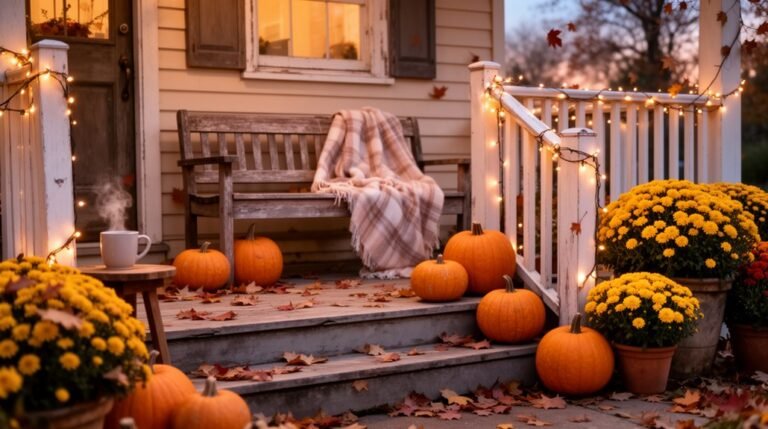 autumn inspired outdoor decor