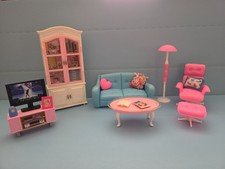 Barbie Living Room lot of furniture and accessories