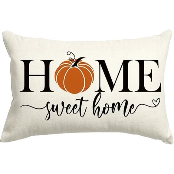 Fall Pillows Covers 12x20 Inch,Outdoor Pumpkin Thanksgiving Lumbar Beige