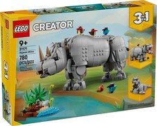 BRAND NEW LEGO Creator 3 in 1 Wild Animals: Majestic Rhino 31171 - FREE Shipping