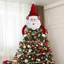 Christmas Tree Topper Santa/Snowman/Gingerbread Hugger Decor