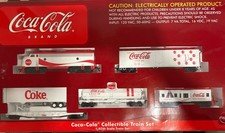 Coca-Cola Collectible Train Set 1:48 Scale, Vintage 4Piece Set with Original Box