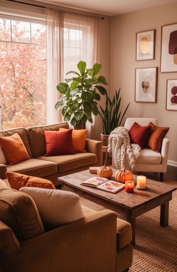 cozy autumn plant arrangements