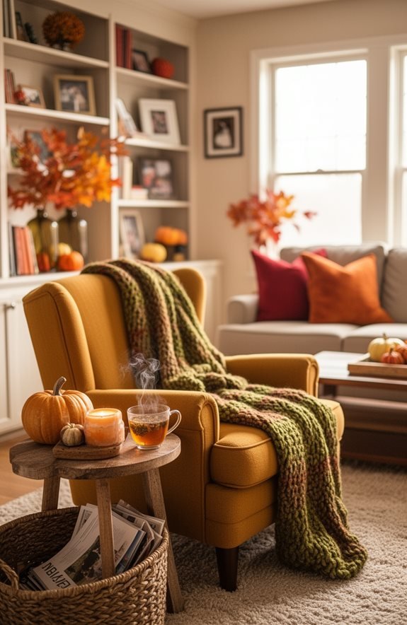 cozy reading nook setup