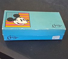 Disney Mickey Mouse Wristwatch Yellow Dial Black Strap w/ Original Box