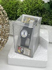 Disney Store Donald Duck Watch Black Band in Original Acrylic Display Box