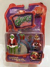 Dr Seuss How The Grinch Stole Christmas Santa Grinch And Cindy Lou Who Figure