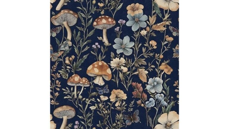 floral dark blue wallpaper