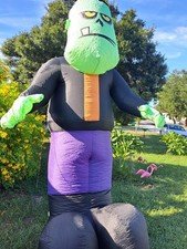 Gemmy 12 Ft Big Head Monster Halloween Airblown Inflatable Frankenstein working