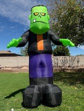 Gemmy 12 Ft Big Head Monster Halloween Airblown Inflatable Frankenstein