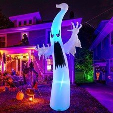 Halloween Ghost Inflatable Decoration LED Light Up Outdoor Yard Blow Up 12 Ft.