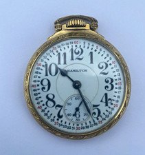 Hamilton 992B 16s 21J Gold Filled Open Face Railroad Grade Pocket Watch