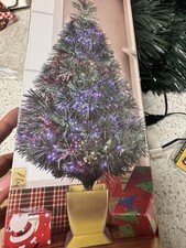 Holiday Time 32" Fiber Optic Color Changing Christmas Tree PLUG IN or USB