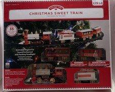 Holiday Time Christmas Sweet Train Set 35” Track Tested Working w/ Box