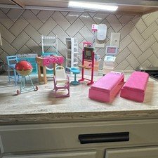 Huge Lot of Barbie Furniture and Accessories, Playsets Mixed Lot
