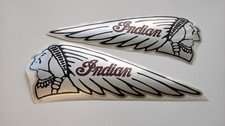 Indian Motorcycle silver black set of 2 decal sticker kit 11,85x4,33" 30x11cm