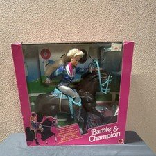 Mattel Barbie & Champion Horse Riding Set Barbie Doll Horse Accessories Boxed