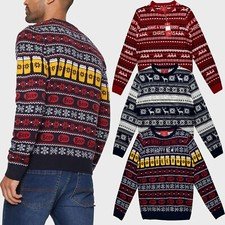 Mens Xmas Christmas Jumpers Festive Novelty Knitwear Sweater Reindeer Fairisle