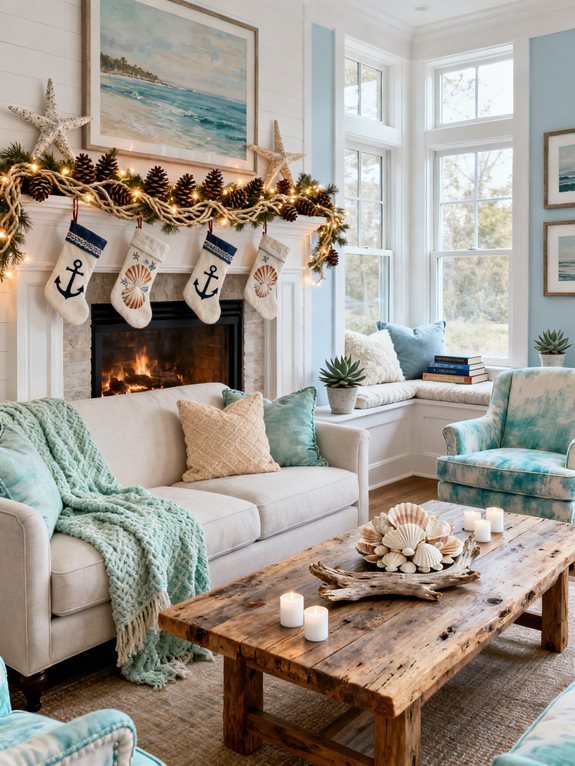 nautical stockings personalized decor