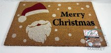 New Winter Wonder Lane Merry Christmas Santa Claus Holiday 18x30 Coir Door Mat