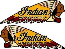 #p617m (2) 8" Indian War Bonnet Motorcycle Decal Sticker LAMINATED