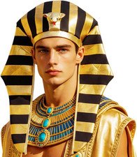 Pharaoh Hat Egyptian Headpiece Costume Hair Accessories for Men