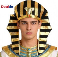 Pharaoh Hat Egyptian Headpiece King TUT Costume King Pharaoh Costume Adult Phara