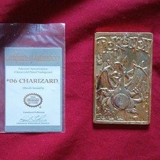 Pokémon TCG Charizard #06 23 Karat Gold Plated Metal Card Limited Edition COA