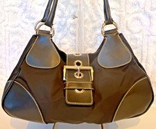 PRADA Tessuto Nylon Y2K Crescent Moon Shoulder Bag Silver Hardware Vintage EUC