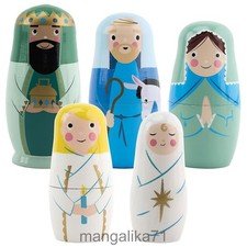 Set of 5 Nativity Nesting Dolls - FREE SHIPPING!!!
