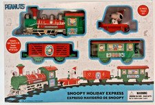 Snoopy Peanuts NEW Holiday Express 12 Piece Christmas Train Set w/Light & Sound