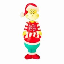 The Grinch 14” Blow Mold LED Light Up Table Top Christmas Holiday Gemmy NEW