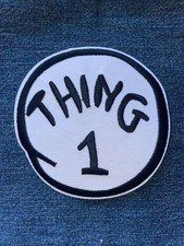 THING 1 Embroidered PATCH Iron On NEW Dr. Seuss