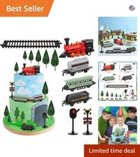 Train Cake Decorations Set with Mini Railroad Track - 12Pcs for Boys' Party